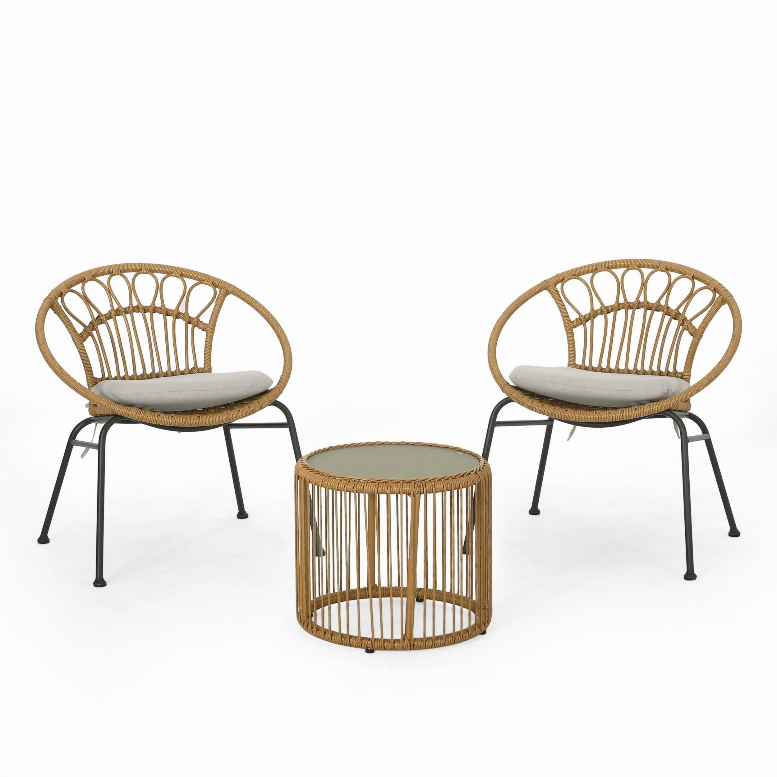 Outdoor 3 Piece Wicker Chat Set - NH796313 outdoor furniture, garden bench