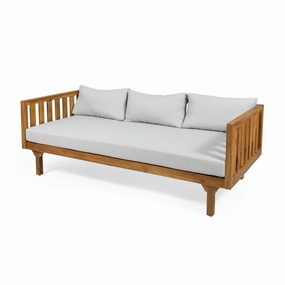 Outdoor 3 Seater Acacia Wood Daybed - NH441313 patio umbrella, gazebo