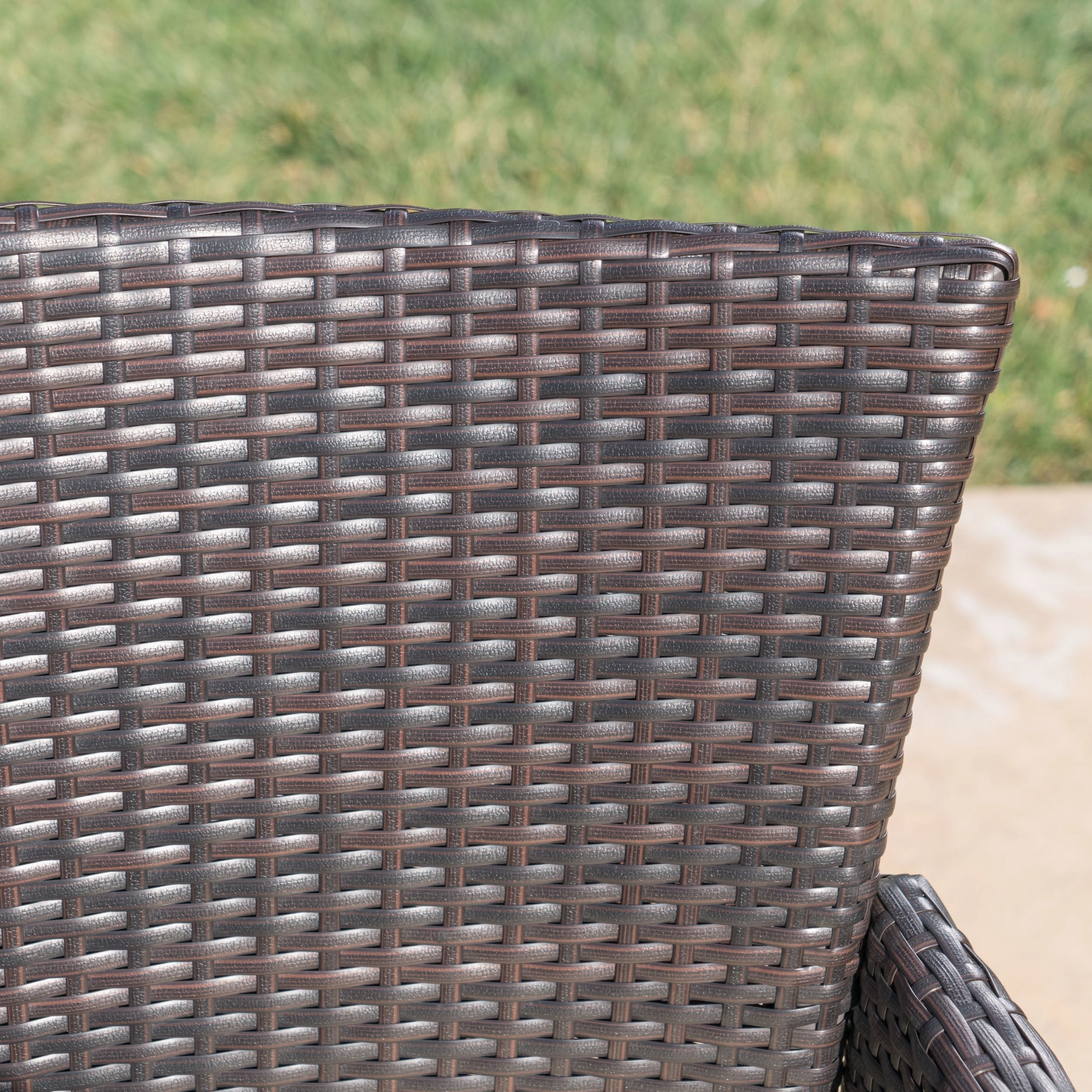Outdoor 3pc Multibrown Wicker Bistro Set - NH058592