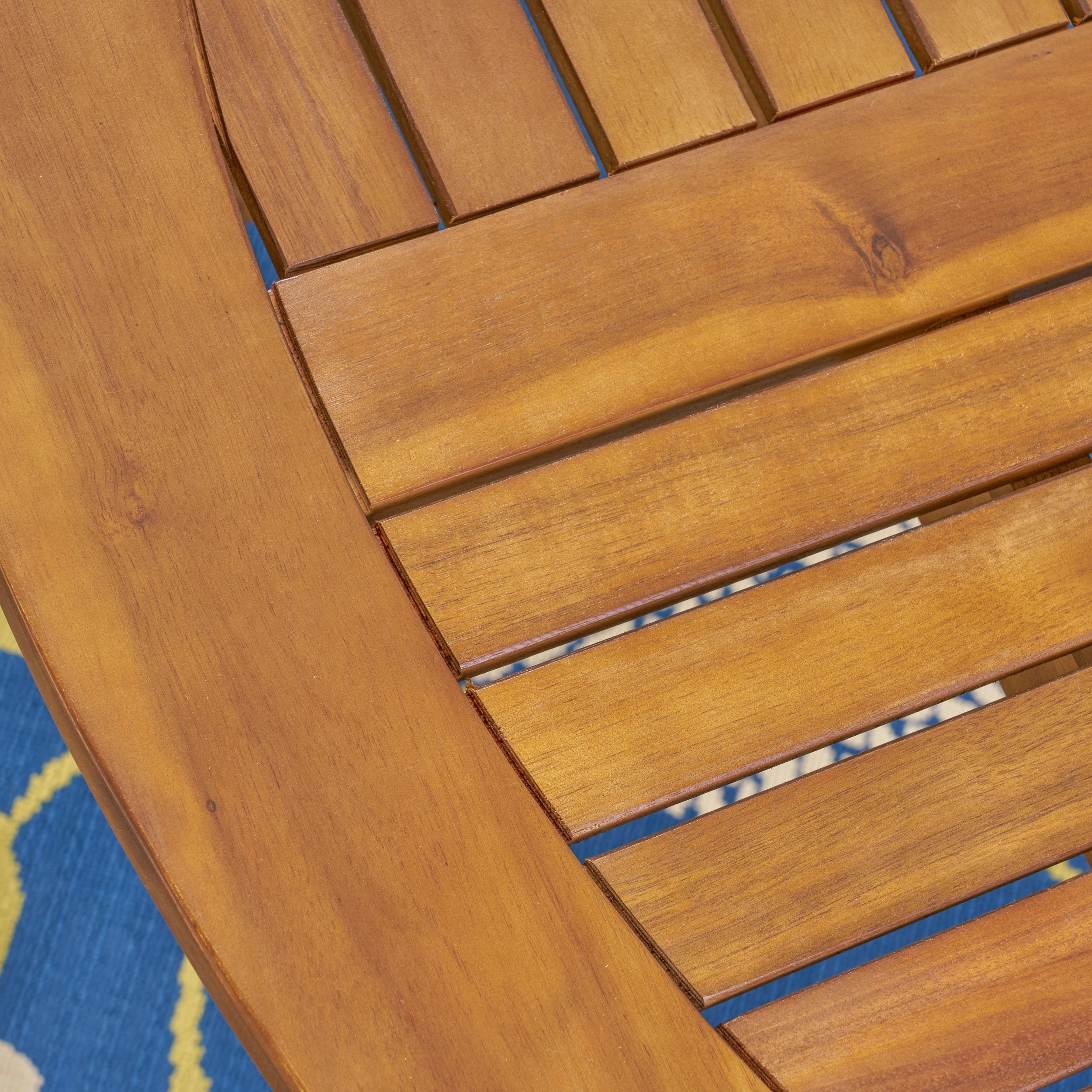 Outdoor 47-inch Round Acacia Wood Dining Table - NH868403
