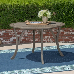 Outdoor 47-inch Round Acacia Wood Dining Table - NH868403 outdoor lounge chair, patio sofa