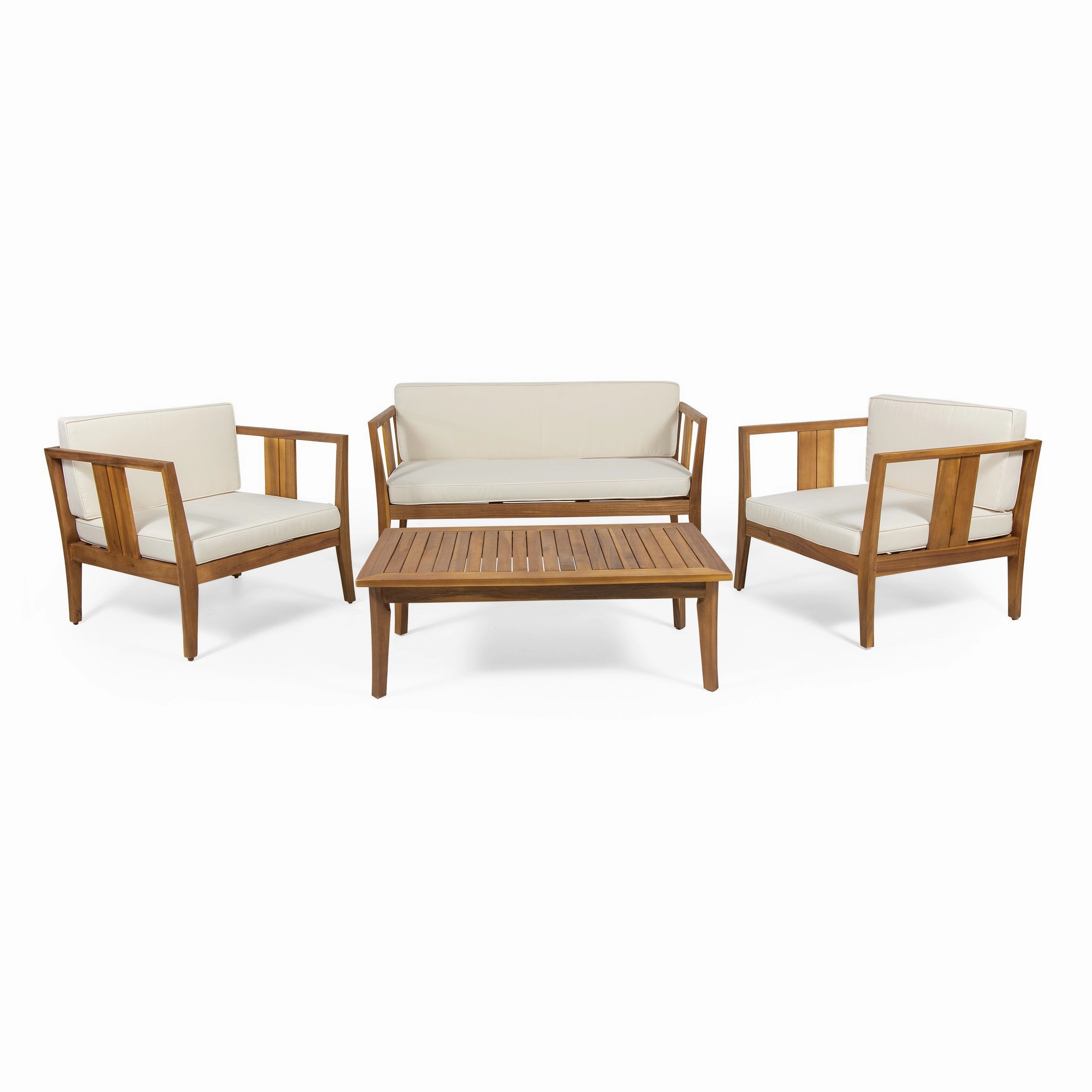 Outdoor 4 Seater Acacia Wood Chat Set - NH990313 outdoor furniture, garden bench