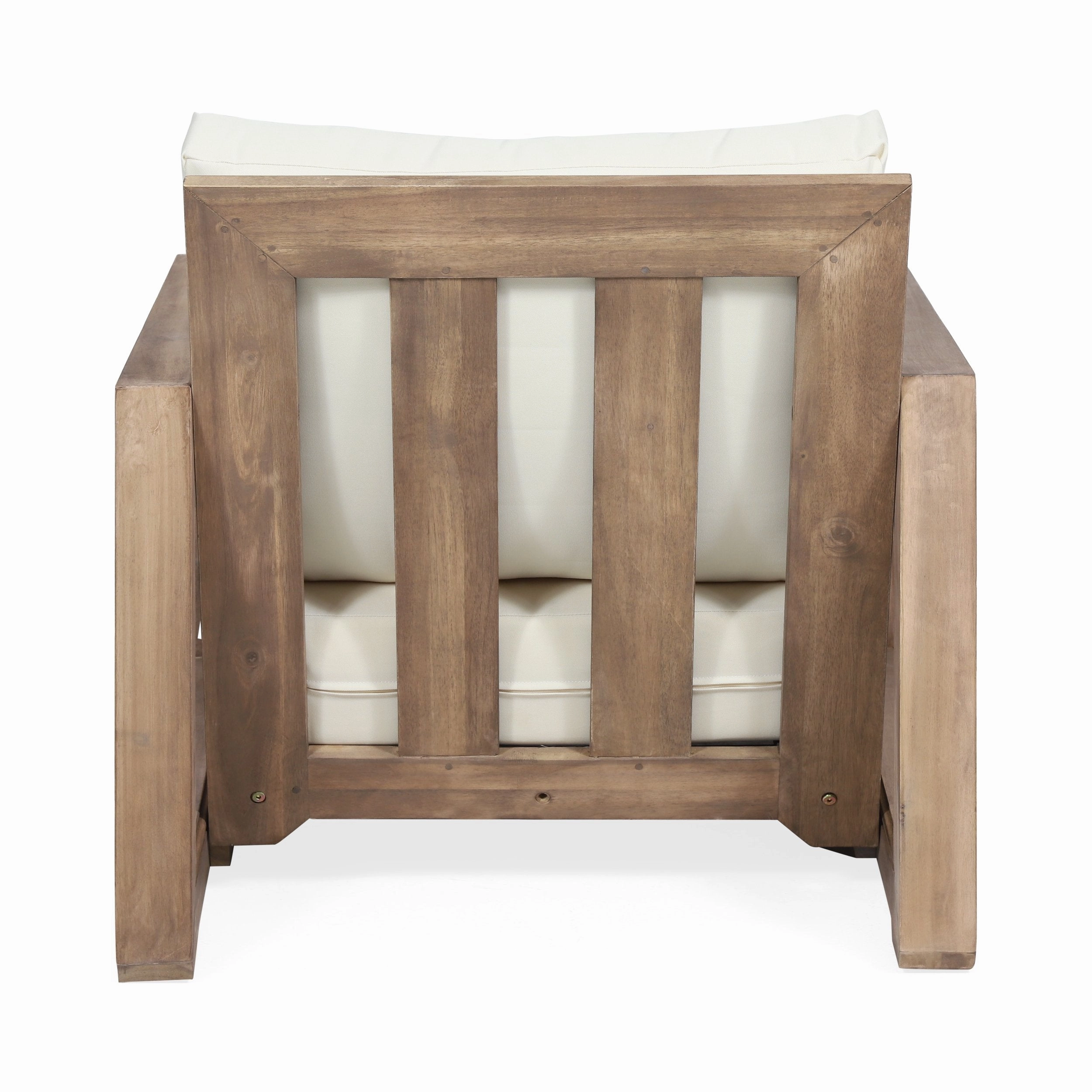 Outdoor 4 Seater Acacia Wood Chat Set with Water Resistant Cushions - NH729213