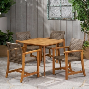 Outdoor 4 Seater Acacia Wood Dining Set - NH633013 outdoor lounge chair, patio sofa