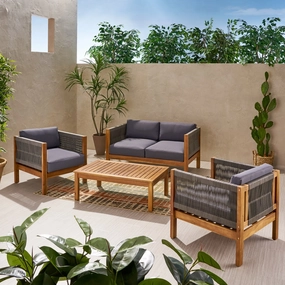 Outdoor 4 Seater Chat Set - NH042013 outdoor furniture, garden bench