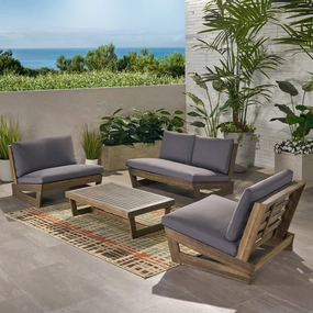 Outdoor 4 Seater Chat Set with Coffee Table - NH790013 outdoor furniture, garden bench
