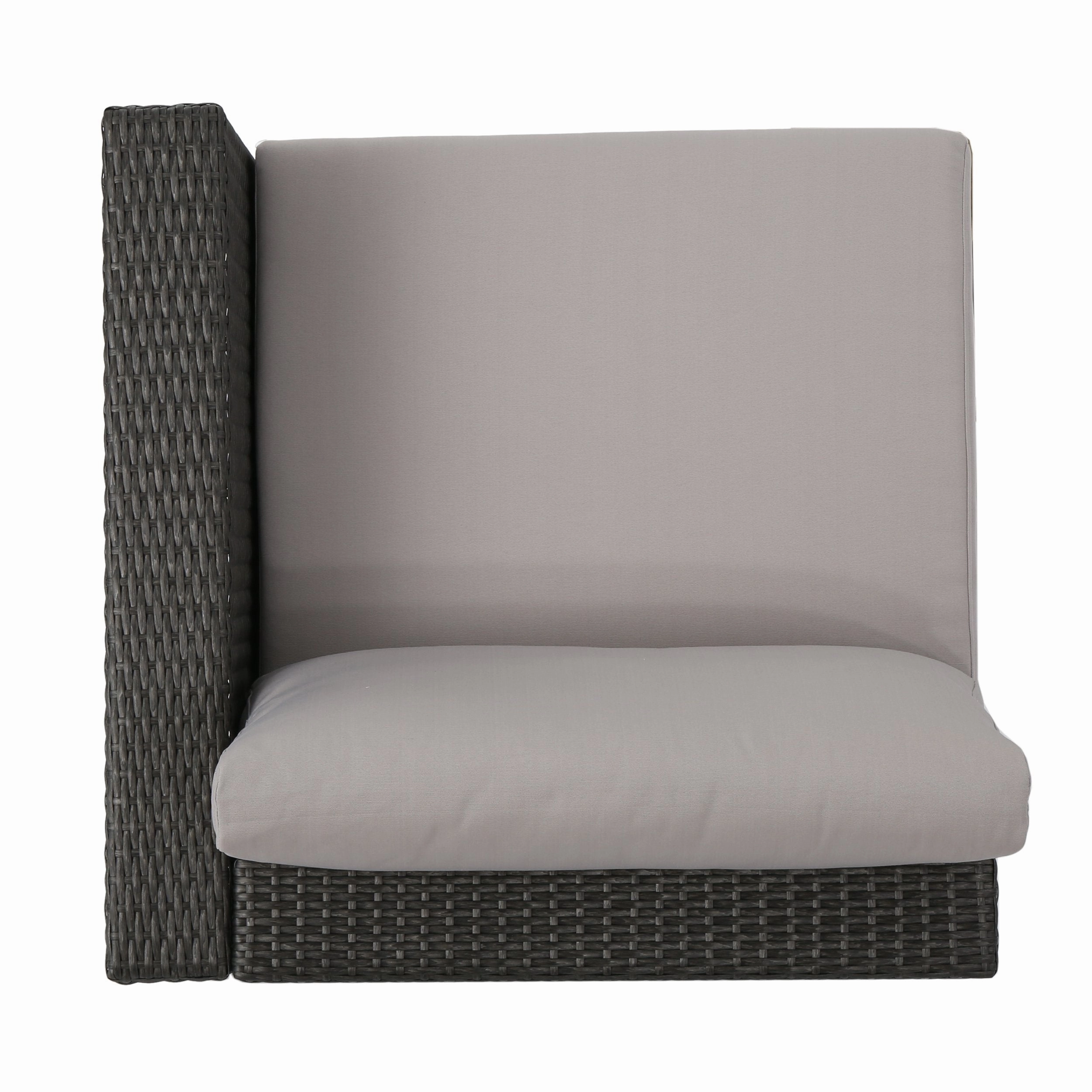 Outdoor 4 Seater Wicker Chat Set with Ottomans - NH369903