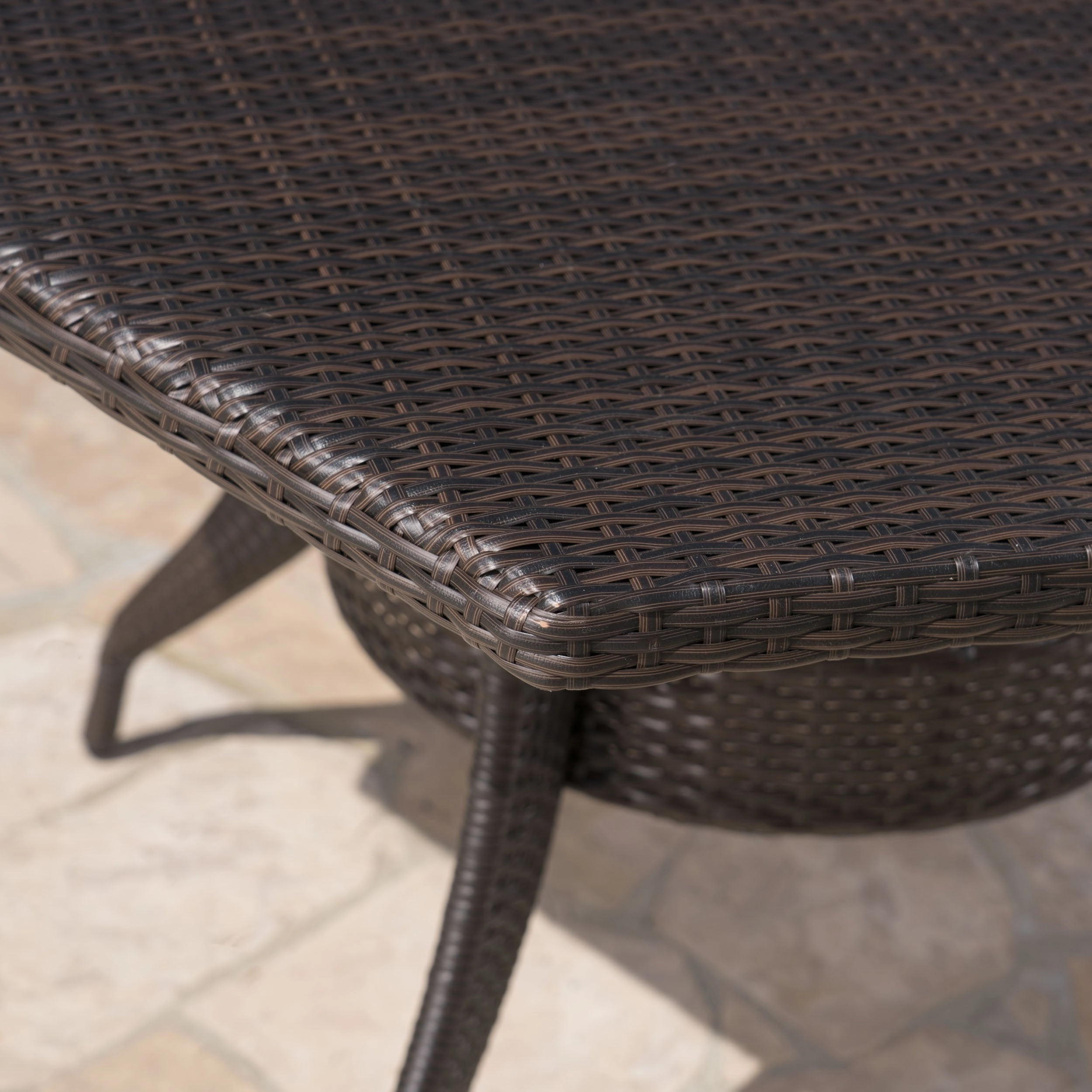 Outdoor 53 Inch Wicker Hexagon Dining Table - NH831403