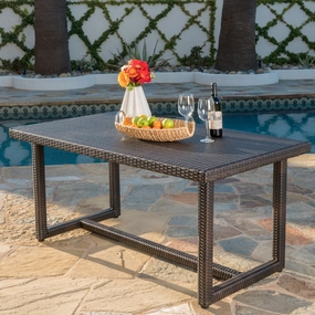 Outdoor 59 Inch Wicker Dining Table - NH714303 outdoor lounge chair, patio sofa