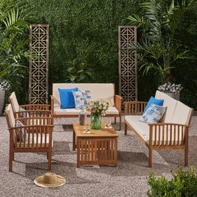 Outdoor 5 Piece Acacia Wood Conversational Set - NH891803 outdoor furniture, garden bench