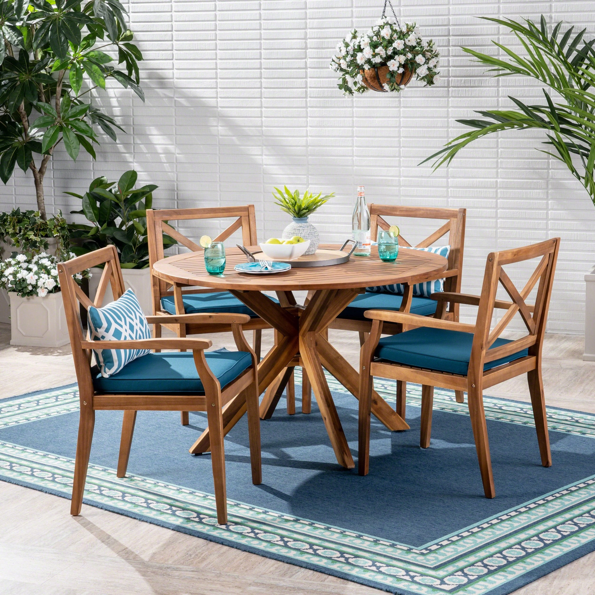 Outdoor 5 Piece Acacia Wood Dining Set - NH477503 outdoor lounge chair, patio sofa