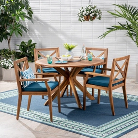 Outdoor 5 Piece Acacia Wood Dining Set - NH477503 outdoor lounge chair, patio sofa