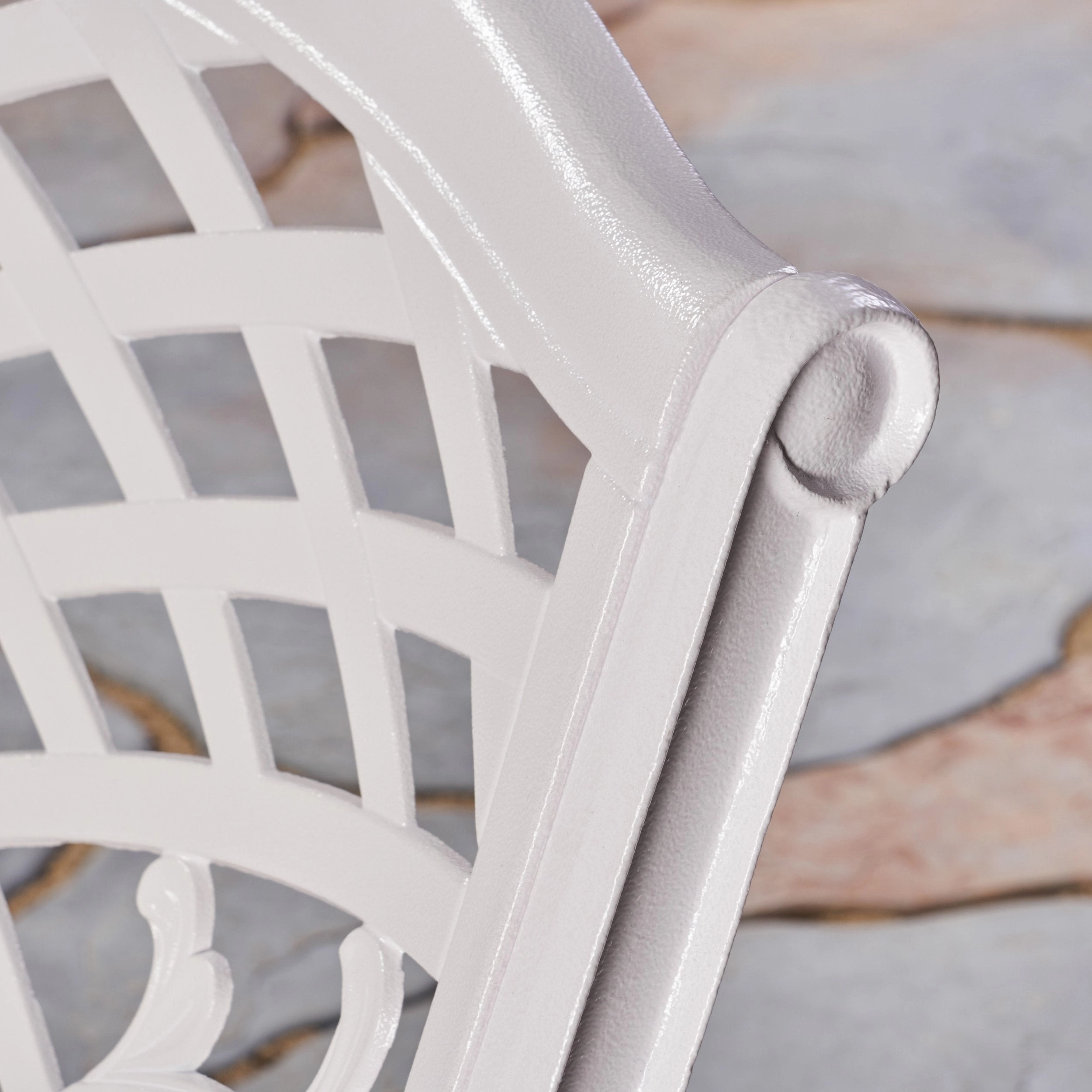 Outdoor 5 Piece Cast Aluminum Round Dining Set - NH596503