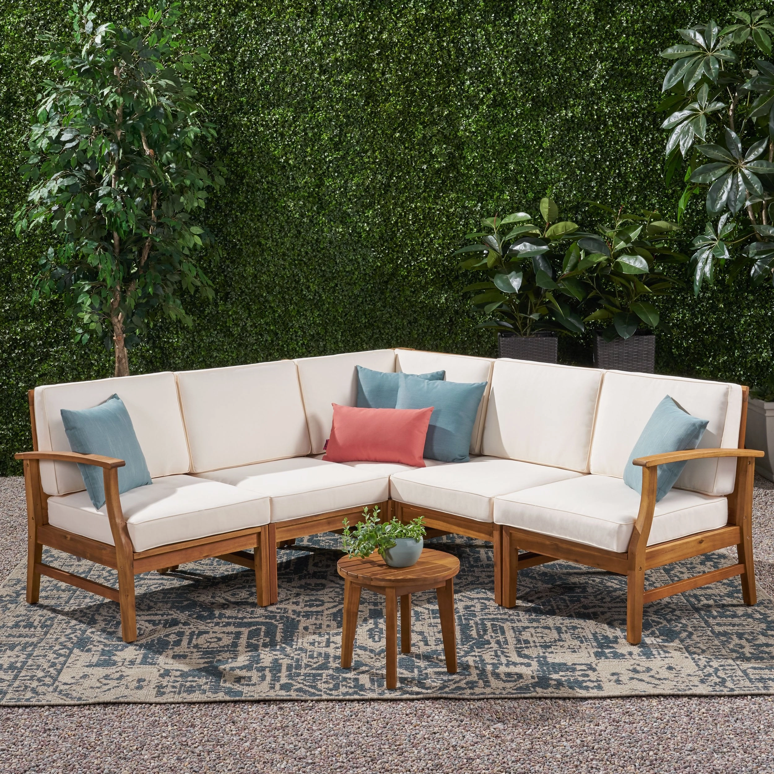 Outdoor 5 Piece Chat Set with Water Resistant Cushions - NH539003 outdoor furniture, garden bench
