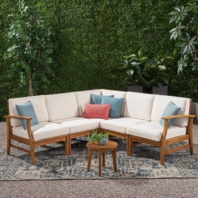 Outdoor 5 Piece Chat Set with Water Resistant Cushions - NH539003 outdoor furniture, garden bench