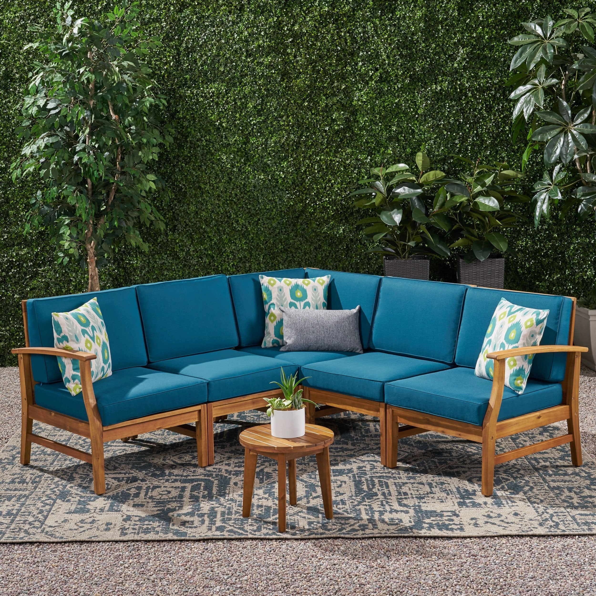 Outdoor 5 Piece Chat Set with Water Resistant Cushions - NH539003