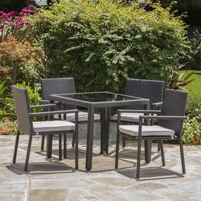 Outdoor 5 Piece Dining Set with Water Resistant Cushions - NH728003 outdoor lounge chair, patio sofa