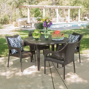 Outdoor 5 Piece Wicker Circular Dining Set - NH541103 outdoor lounge chair, patio sofa
