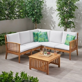 Outdoor 5 Seater Acacia Wood Sofa Sectional Set - NH915903 outdoor furniture, garden bench