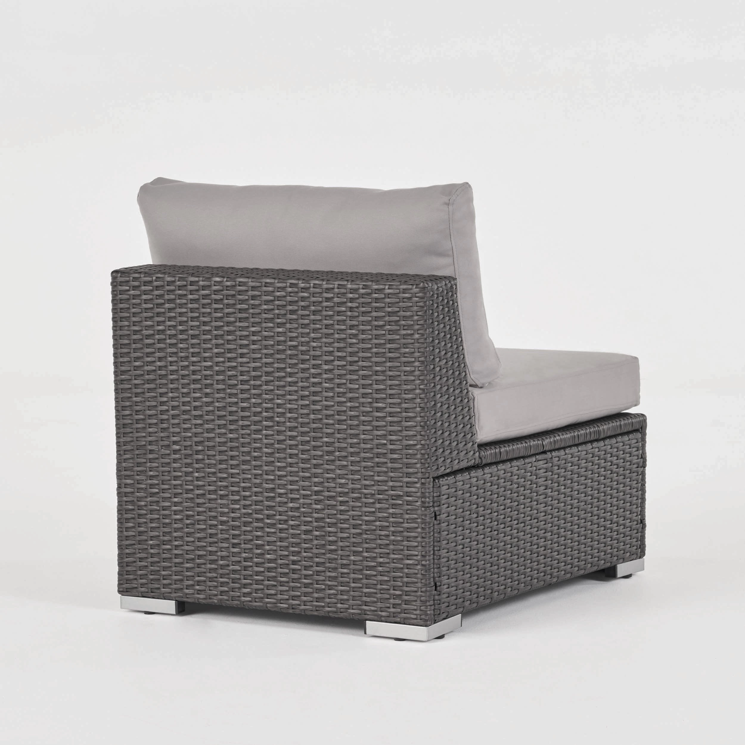 Outdoor 5 Seater U Shaped Wicker Sectional Sofa Set with Ottomans - NH569903