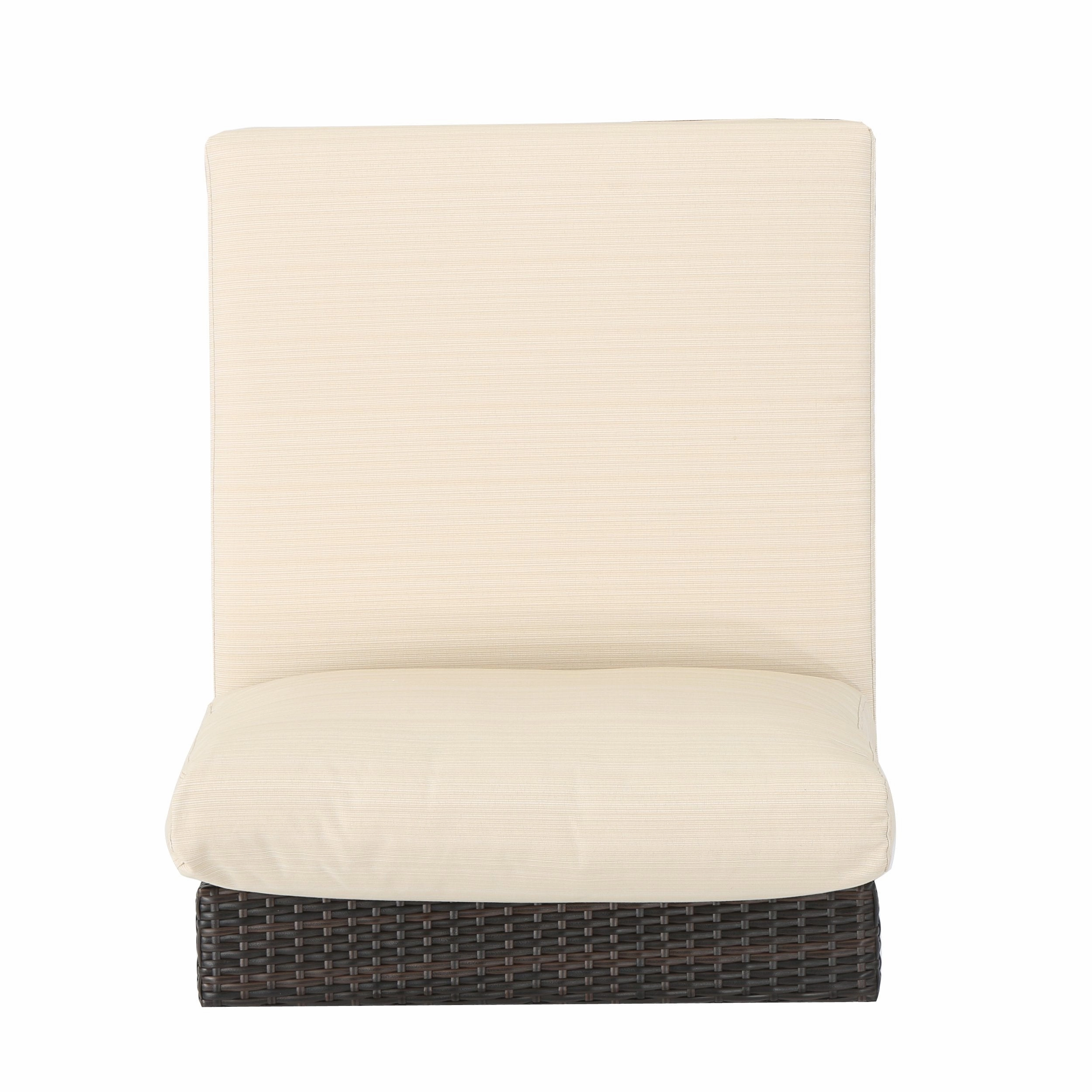 Outdoor 5 Seater U Shaped Wicker Sectional Sofa Set with Ottomans - NH569903