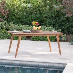 Outdoor 69 Inch Teak Finished Acacia Wood Dining Table - NH797203 outdoor lounge chair, patio sofa