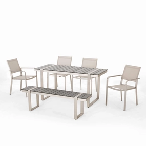 Outdoor 6 Piece Aluminum Dining Set - NH637313 outdoor lounge chair, patio sofa