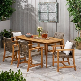 Outdoor 6 Seater Acacia Wood Dining Set - NH433013 outdoor lounge chair, patio sofa