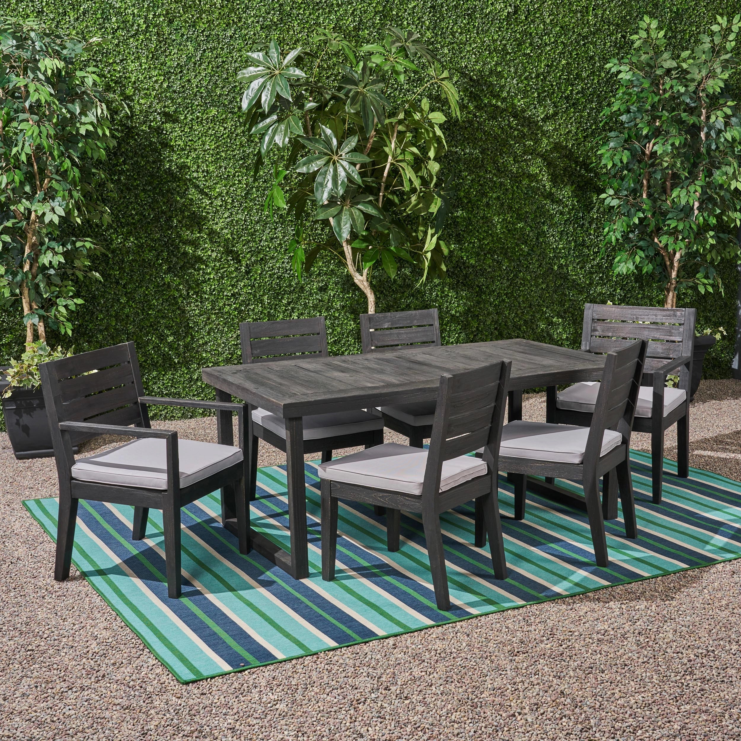 Outdoor 6-Seater Acacia Wood Dining Set - NH905603 outdoor lounge chair, patio sofa