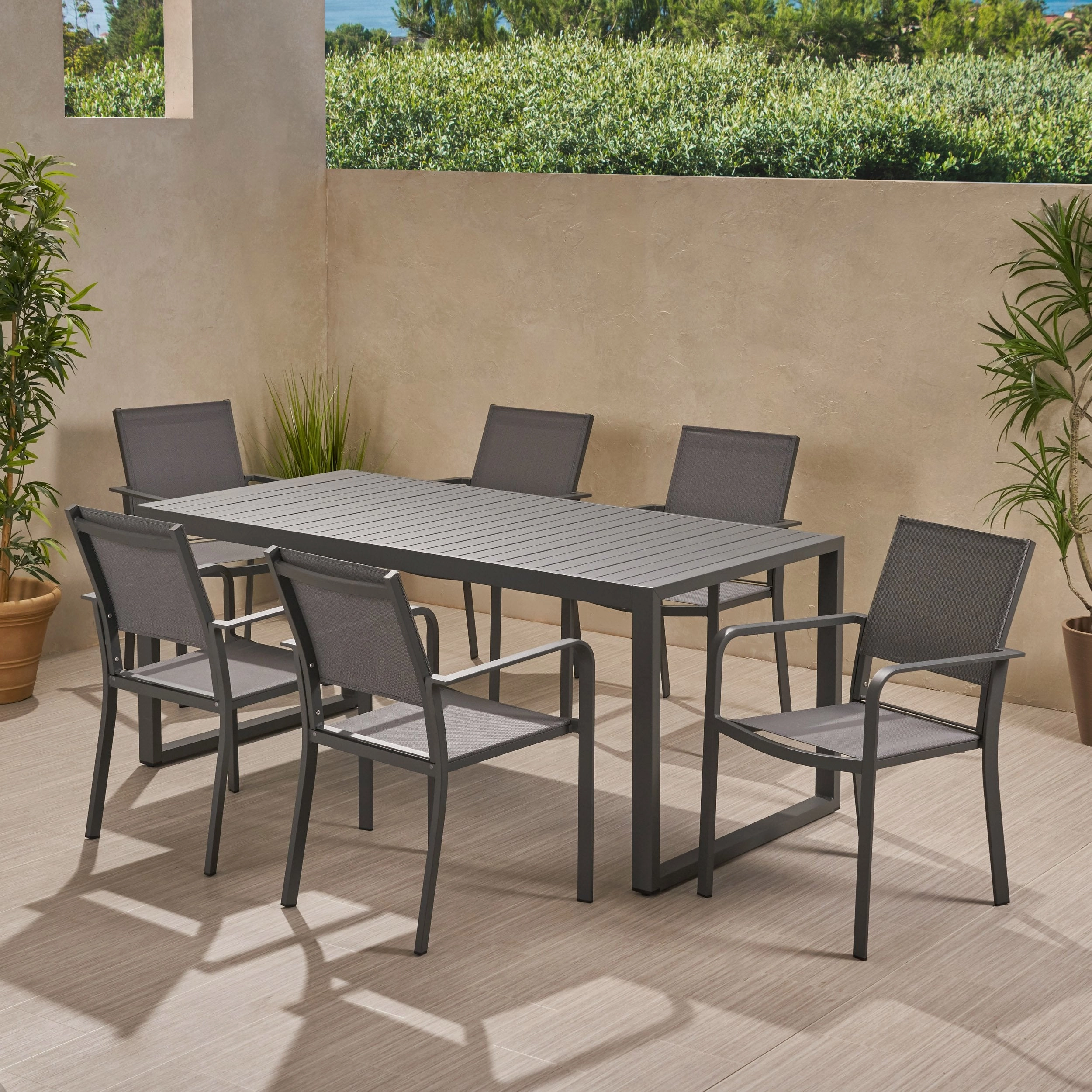 Outdoor 6 Seater Aluminum Dining Set - NH308013 outdoor lounge chair, patio sofa
