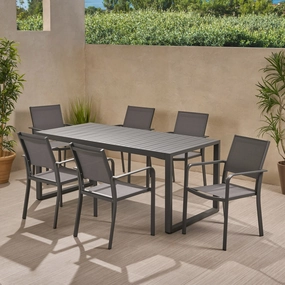 Outdoor 6 Seater Aluminum Dining Set - NH308013 outdoor lounge chair, patio sofa
