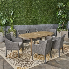 Outdoor 7-Piece Acacia Wood Dining Set - NH270603 outdoor lounge chair, patio sofa