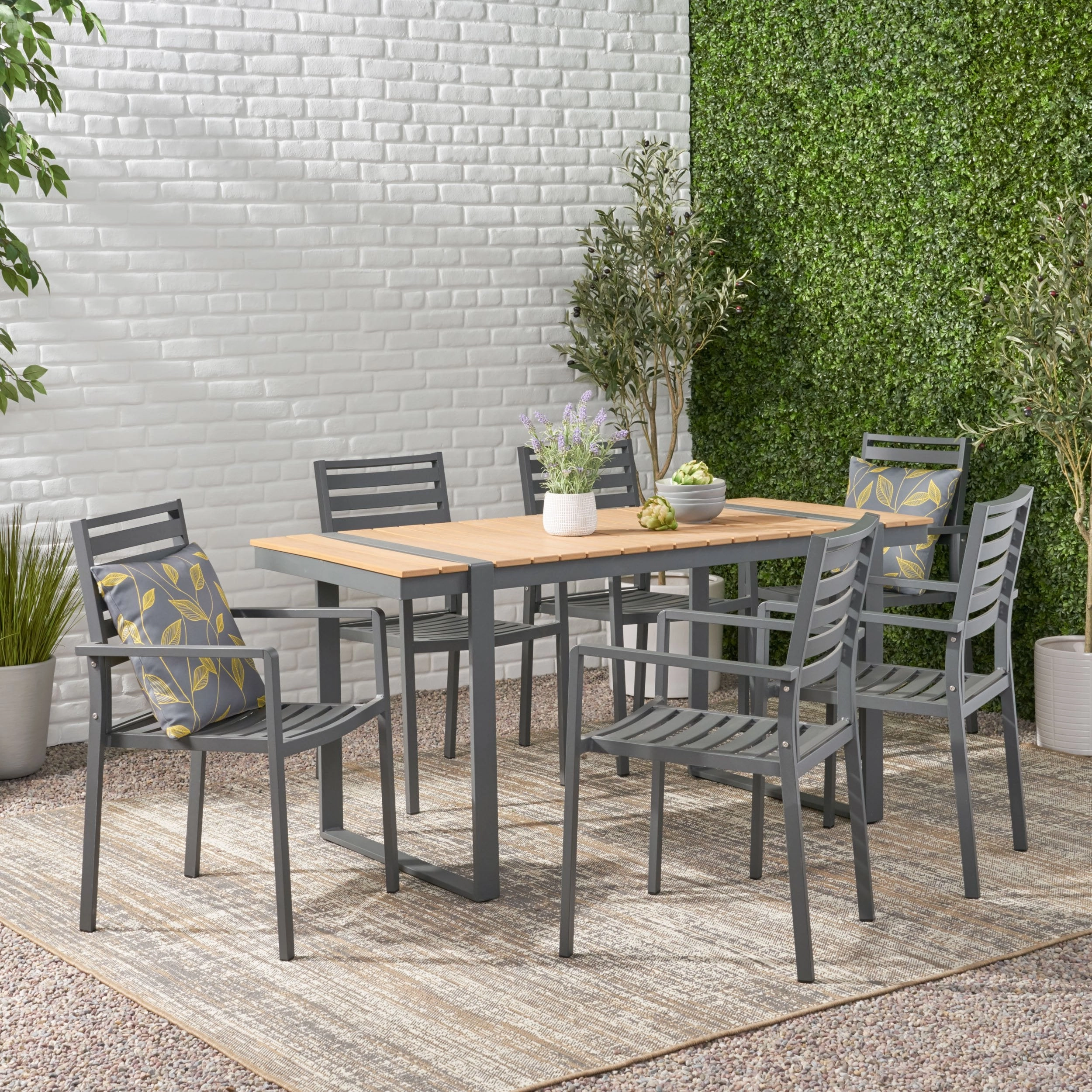 Outdoor 7 Piece Aluminum Dining Set - NH227313