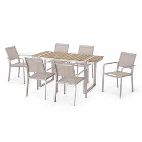Outdoor 7 Piece Aluminum Dining Set - NH527313 outdoor lounge chair, patio sofa