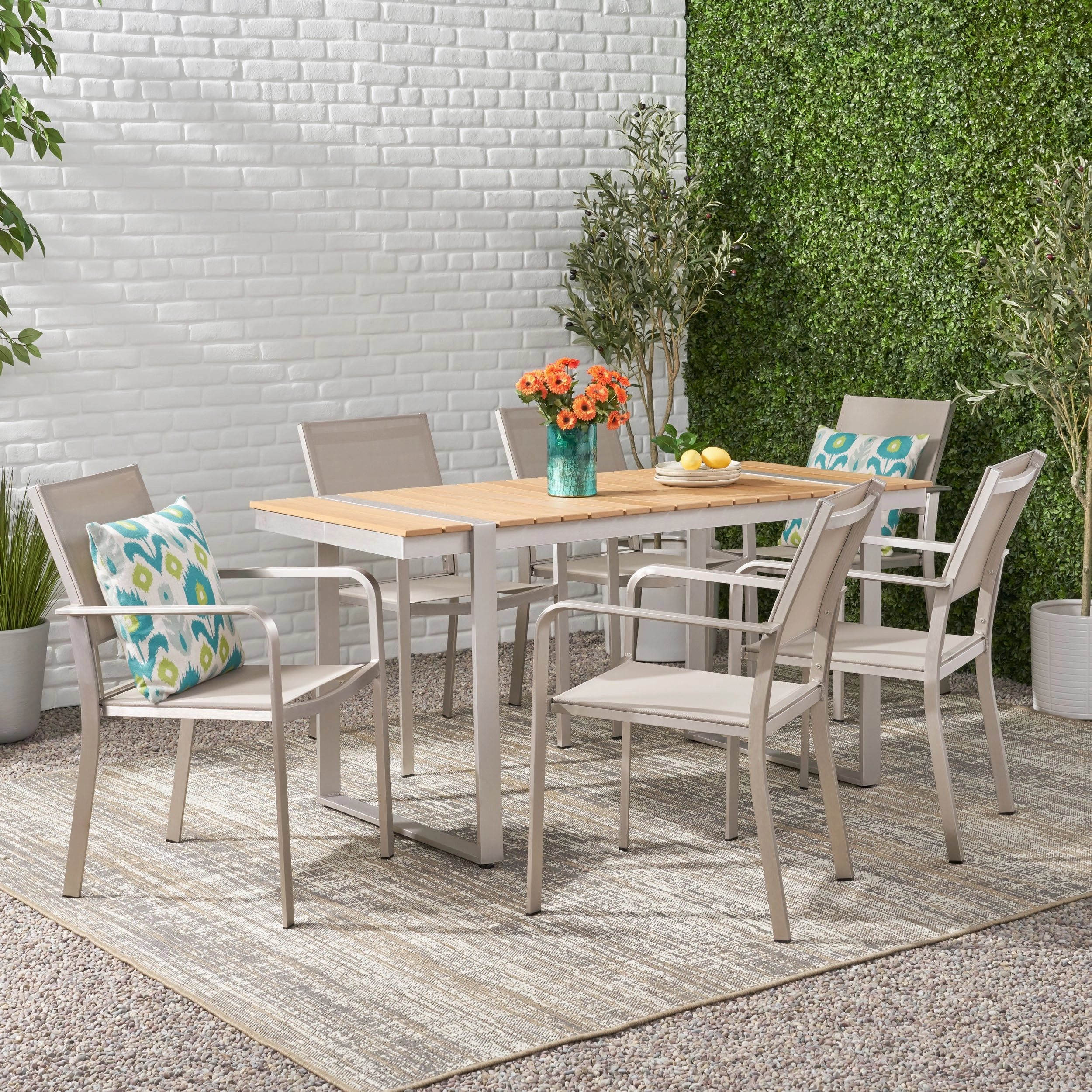 Outdoor 7 Piece Aluminum Dining Set - NH527313