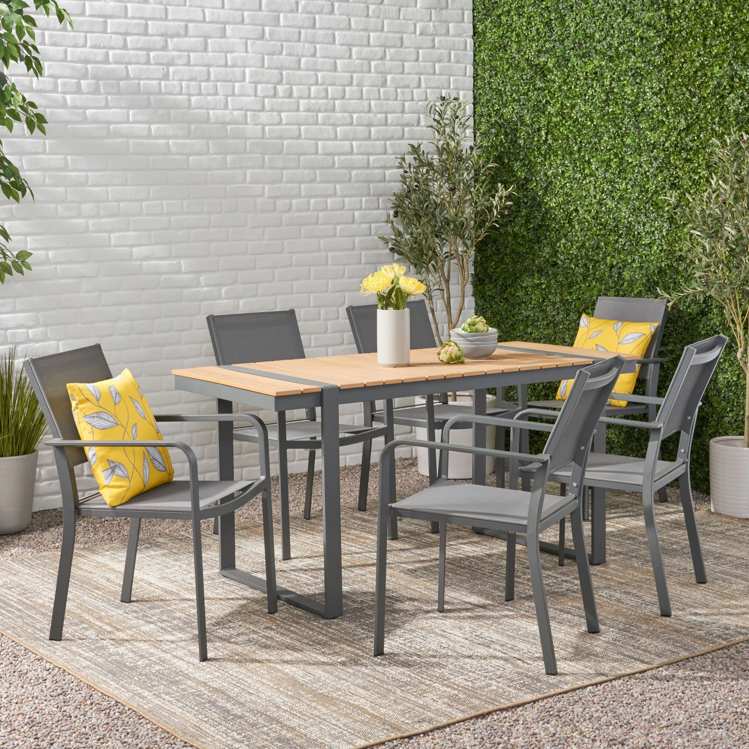 Outdoor 7 Piece Aluminum Dining Set - NH527313