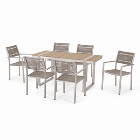 Outdoor 7 Piece Aluminum Dining Set - NH827313 outdoor lounge chair, patio sofa