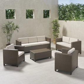 Outdoor 7 Seater Sofa Chat Set with Cushions - NH119903 outdoor furniture, garden bench