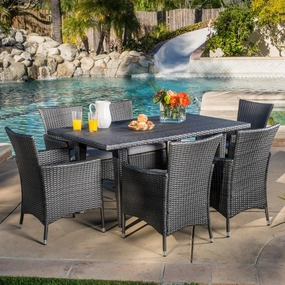 Outdoor 7pc Grey Dining Set - NH686692 outdoor lounge chair, patio sofa