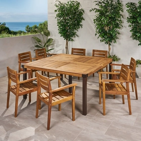 Outdoor 8 Seater Acacia Wood Dining Set - NH390013 outdoor lounge chair, patio sofa
