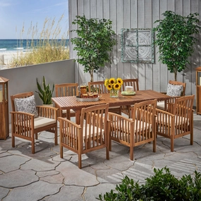 Outdoor 8 Seater Expandable Acacia Wood Dining Set - NH186903 kitchen accessories, table linens