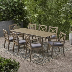 Outdoor 8 Seater Expandable Acacia Wood Dining Set - NH786903 outdoor lounge chair, patio sofa