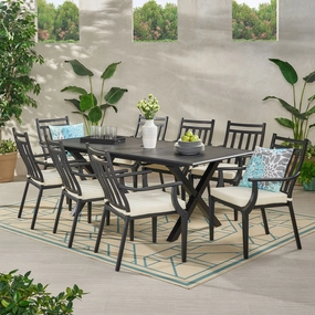 Outdoor 9 Piece Dining Set with Expandable Table - NH868113 outdoor lounge chair, patio sofa