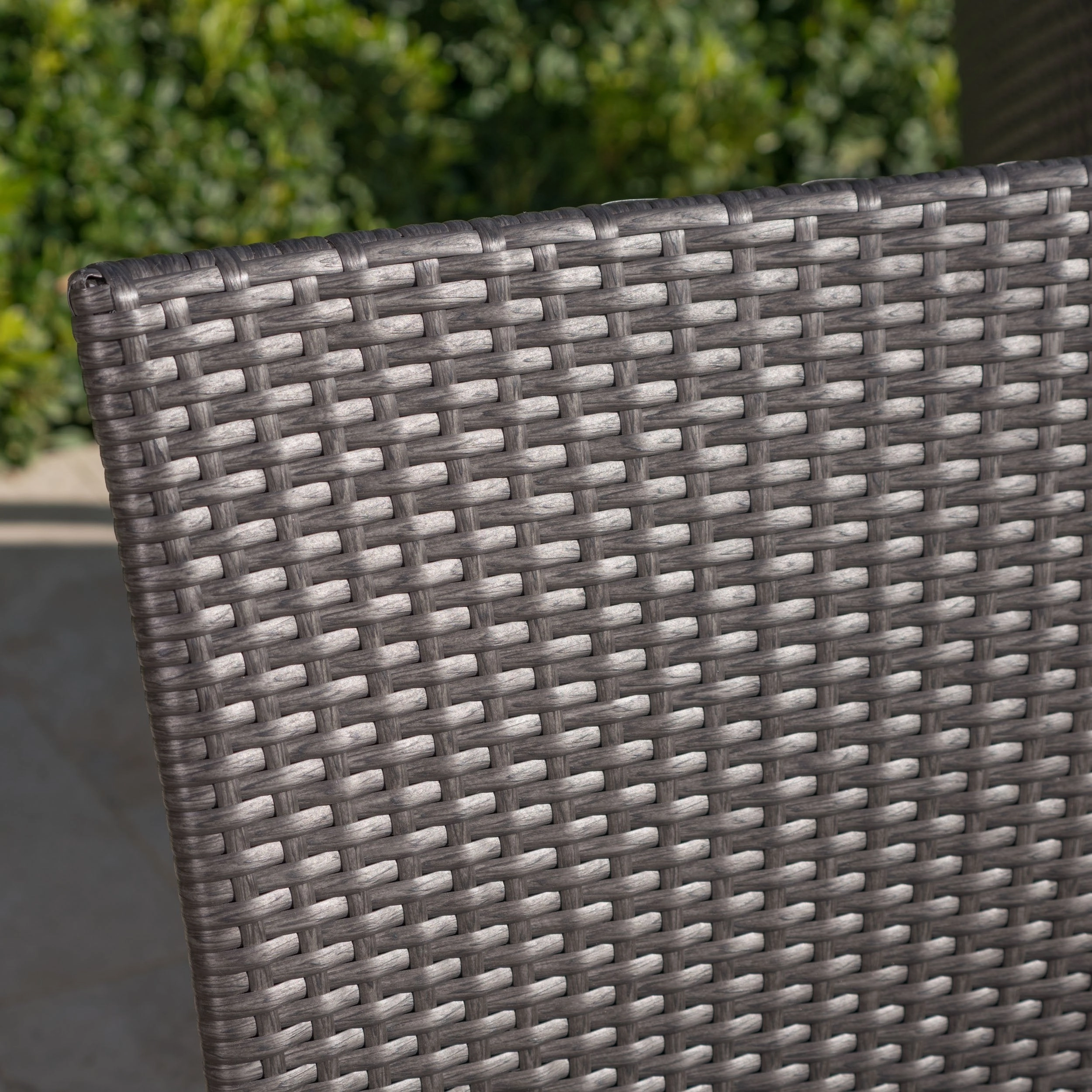 Outdoor 9 Piece Stacking Wicker Square Dining Set - NH919303