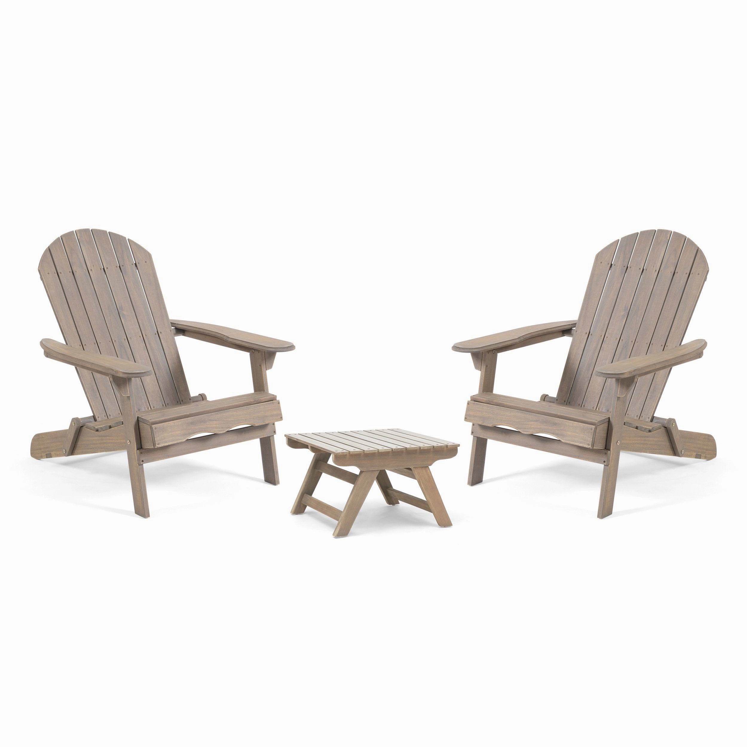 Outdoor Acacia Wood 2 Seater Chat Set with Side Table - NH961213