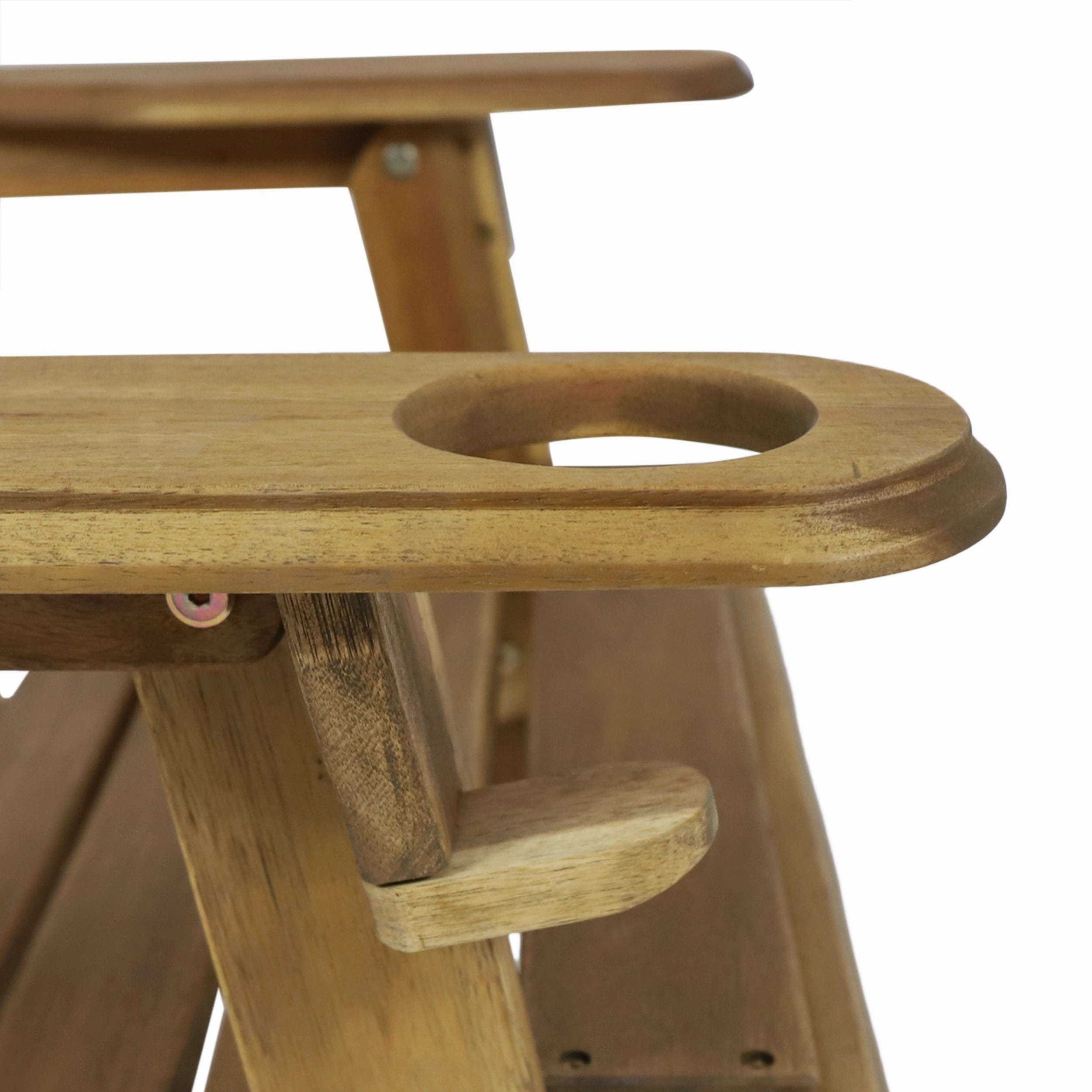 Outdoor Acacia Wood 2 Seater Folding Chat Set - NH358213