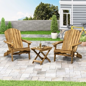 Outdoor Acacia Wood 2 Seater Folding Chat Set - NH358213 outdoor furniture, garden bench