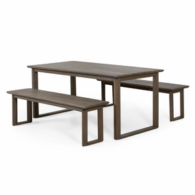 Outdoor Acacia Wood 3 Piece Picnic Set - NH106513 outdoor lounge chair, patio sofa