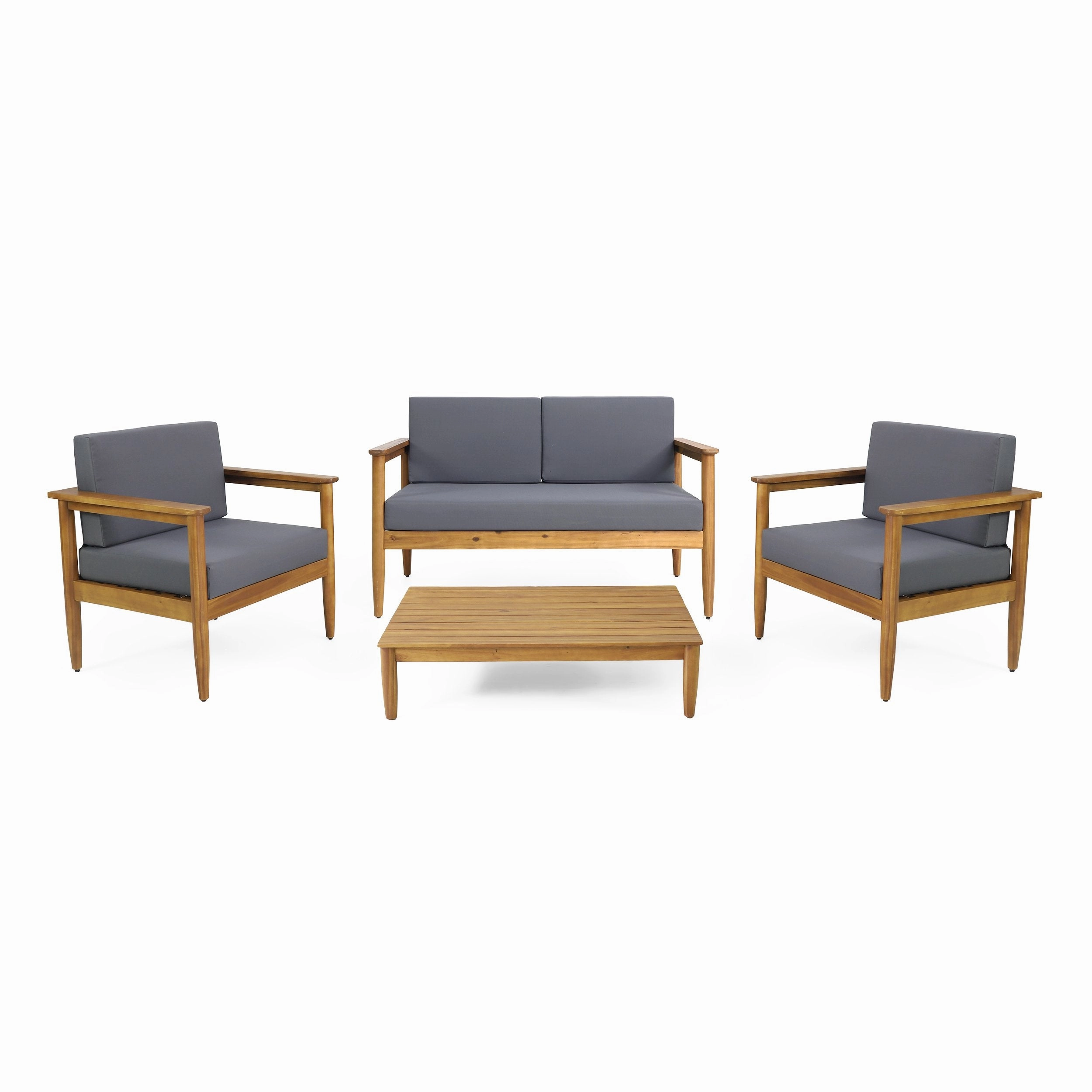 Outdoor Acacia Wood 4 Seater Chat Set - NH126313 outdoor furniture, garden bench