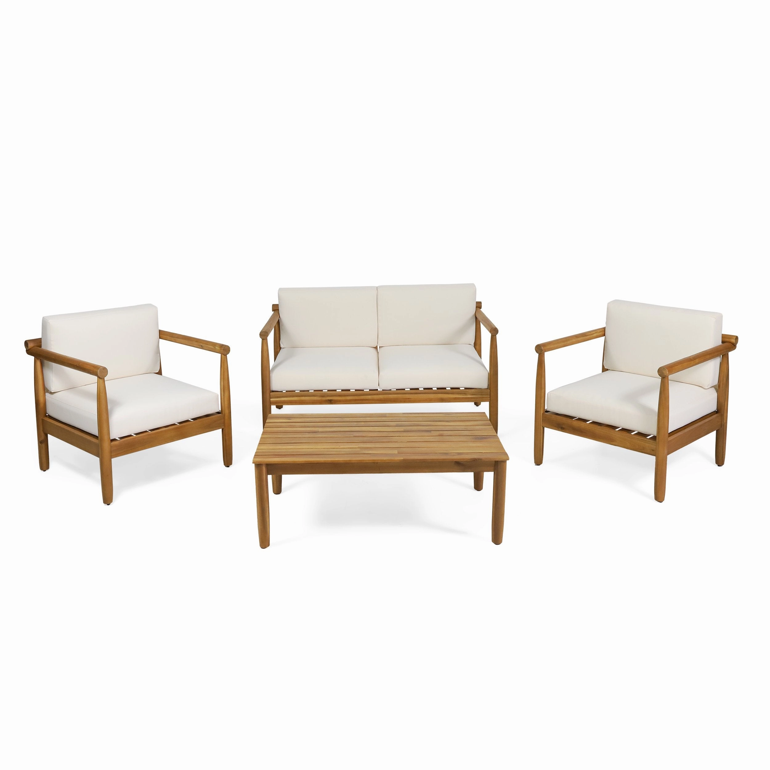 Outdoor Acacia Wood 4 Seater Chat Set - NH868313 outdoor furniture, garden bench